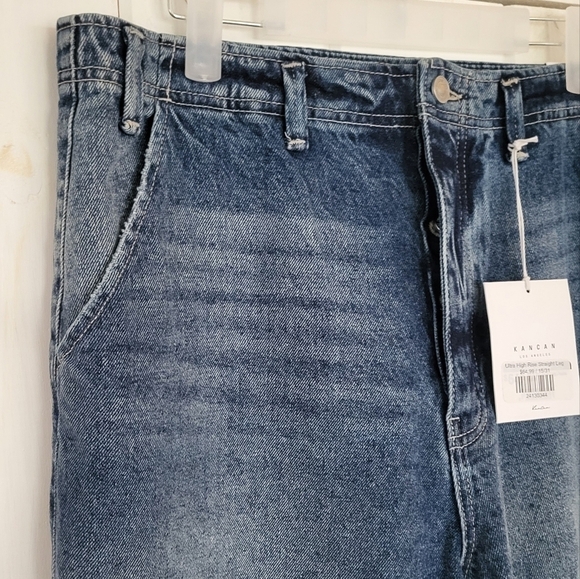 KanCan Ultra High-rise Straight Leg Buttonfly Jean - Picture 3 of 12